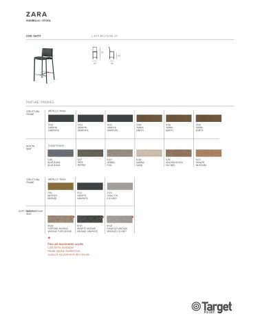Zara stool – Target Point | Bhome by Arredi Barbàra