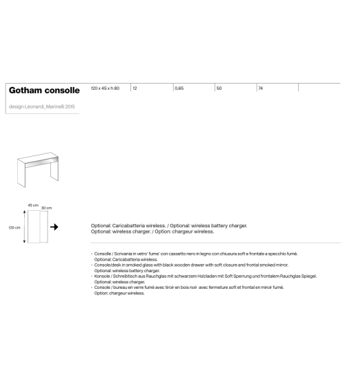 Console design Gotham Tonelli | BHOME by Arredi Barbàra