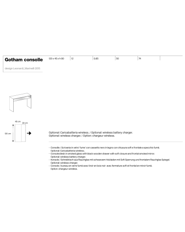 Console design Gotham Tonelli | BHOME by Arredi Barbàra