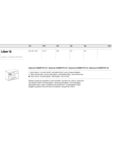 Consolle Liber Tonelli in vetro | BHOME by Arredi Barbàra