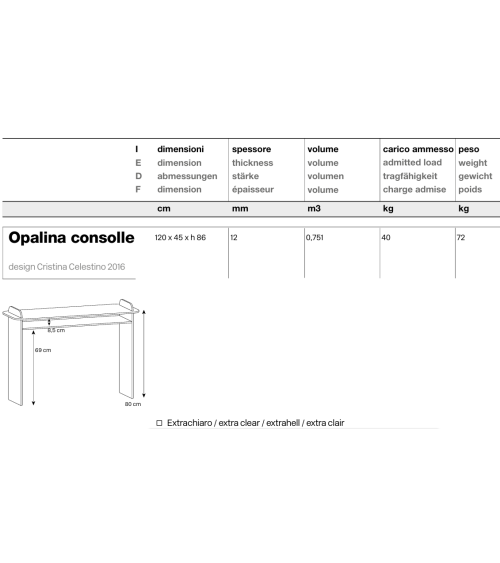 Console Opalina en verre Tonelli | BHOME by Arredi Barbàra