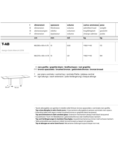 Tavolo alto T-AB Tonelli di design | BHOME by Arredi Barbàra