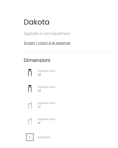 Sgabello Dakota VENETA CUCINE Bianco | Bhome by Arredi Barbàra