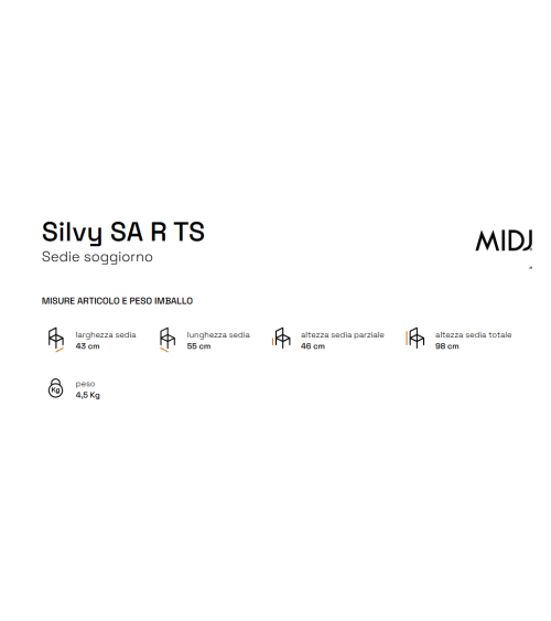 Silvy SA R TS Chair MIDJ | Bhome by Arredi Barbàra