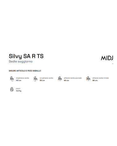 Silvy SA R TS Chair MIDJ | Bhome by Arredi Barbàra