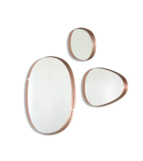 Specchio Lumiere RIFLESSI 110×70 Oro Rosa | Bhome by Arredi Barbàra