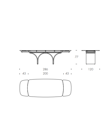 Arco Ext Table TONIN CASA | BHOME by Arredi Barbàra