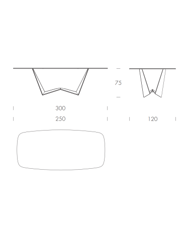 Reverse Artistic Glass Table TONIN CASA | BHOME by Arredi Barbàra