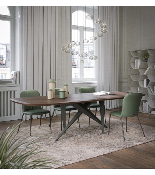Title  Table “Thunder Silk Wood” – TONIN CASA  Short Description  The Thunder Silk Wood table expands the Thunder collection by