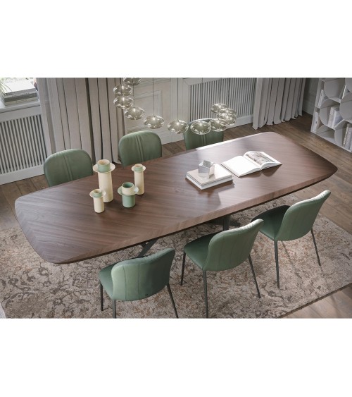 Title  Table “Thunder Silk Wood” – TONIN CASA  Short Description  The Thunder Silk Wood table expands the Thunder collection by
