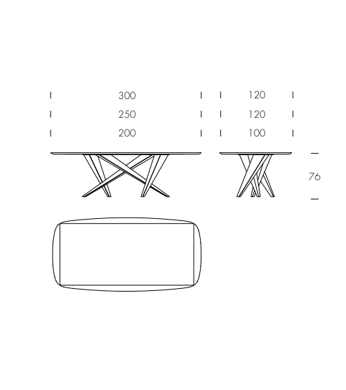 Title  Table “Thunder Silk Wood” – TONIN CASA  Short Description  The Thunder Silk Wood table expands the Thunder collection by