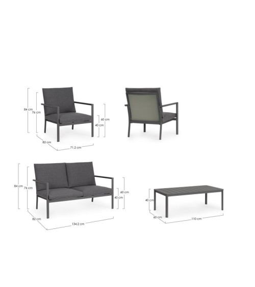 Set salotto outdoor C-C Konnor BIZZOTTO | Arredo giardino
