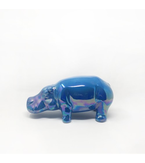 Scultura HIPPO medium madreperla turchese – ADRIANI E ROSSI | BHOME by Arredi Barbàra