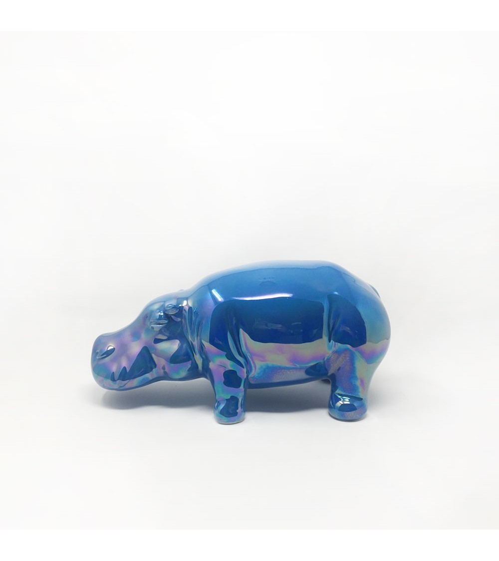 HIPPO Skulptur Medium Türkis Perlmutt ADRIANI E ROSSI | BHOME by Arredi Barbàra