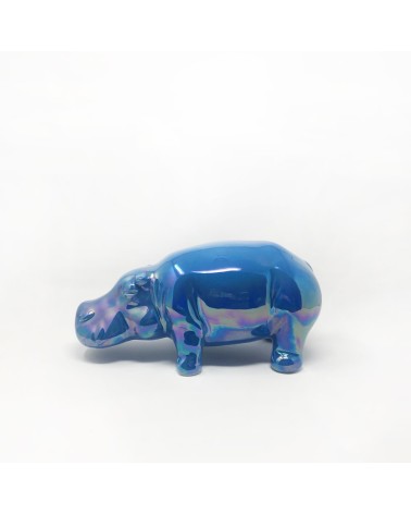 HIPPO Skulptur Medium Türkis Perlmutt ADRIANI E ROSSI | BHOME by Arredi Barbàra