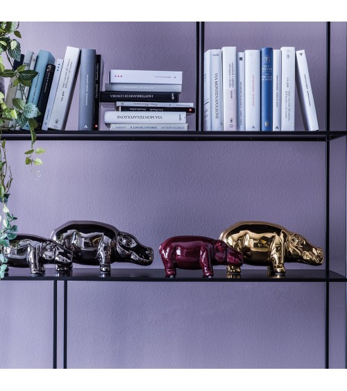 HIPPO Skulptur Medium Türkis Perlmutt ADRIANI E ROSSI | BHOME by Arredi Barbàra