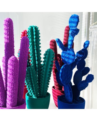Pianta artificiale PRICKLY CACTUS petrolio – ADRIANI E ROSSI | BHOME by Arredi Barbàra