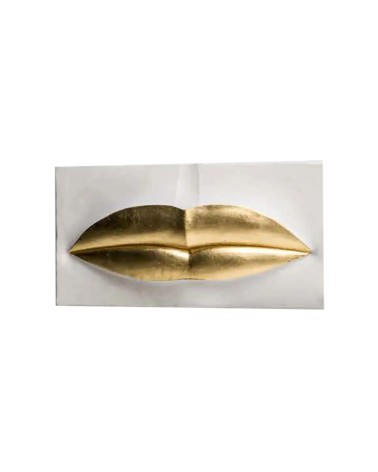BOCCA Kleines Weiß-Gold Dekorpanel ADRIANI E ROSSI | BHOME by Arredi Barbàra