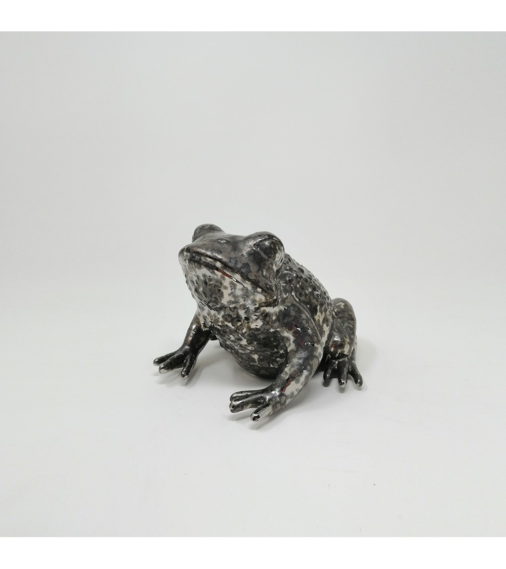 Sculpture grenouille “QUEEN” oxyd platine – ADRIANI E ROSSI | BHOME