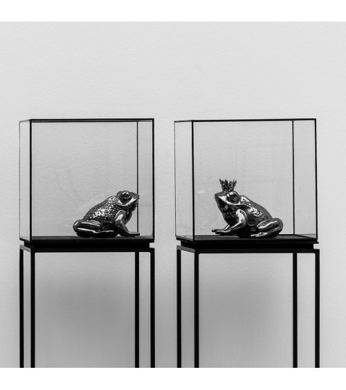 Sculpture grenouille “QUEEN” oxyd platine – ADRIANI E ROSSI | BHOME