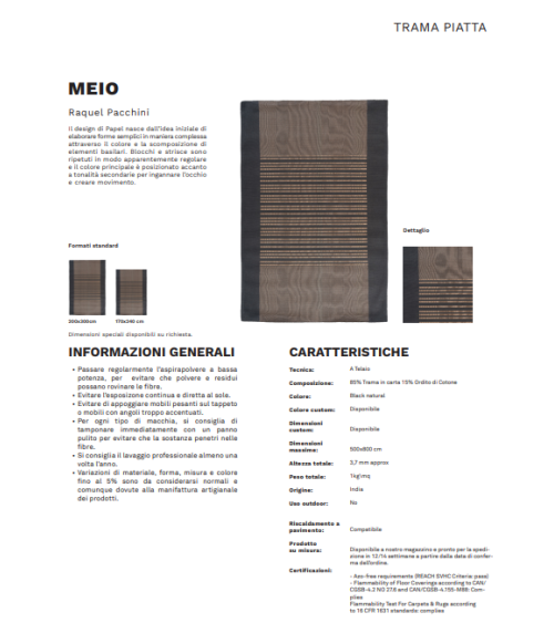 Meio Black/Natural Teppich KARPETA | Bhome by Arredi Barbàra