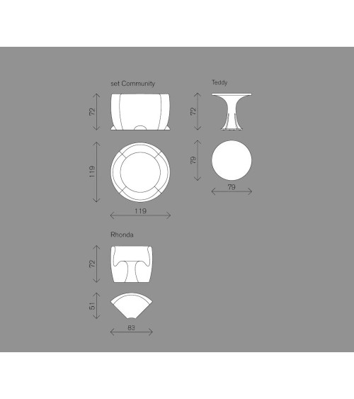 Set outdoor Community MY YOUR | BHOME by Arredi Barbàra