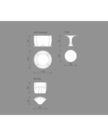 Set outdoor Community MY YOUR | BHOME by Arredi Barbàra