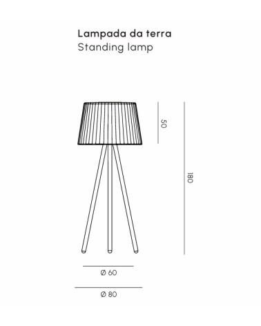 Lampada da terra Agata Wood MY YOUR | bHOME by Arredi Barbàra