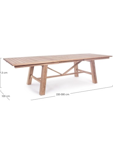 Table Maryland 220–300×100 Outdoor BIZZOTTO | BHOME by Arredi Barbàra