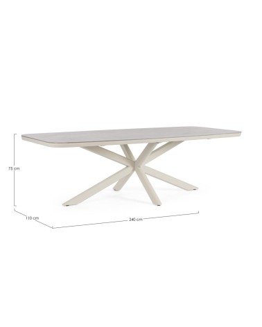 Mesa Isacco 240×110 Outdoor BIZZOTTO | BHOME by Arredi Barbàra