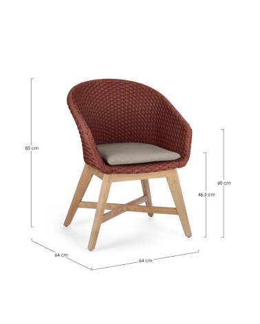 Coachella outdoor chair with armrests BIZZOTTO