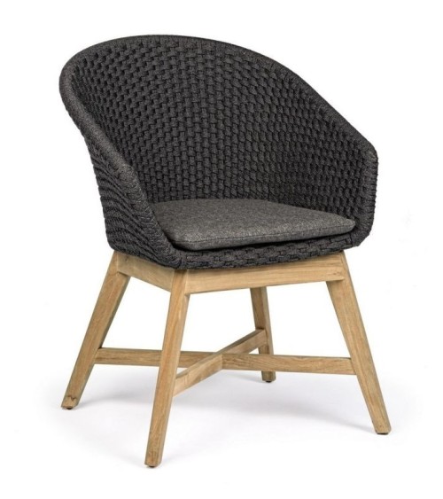 Outdoor-Stuhl Coachella BIZZOTTO – Teak & Seil