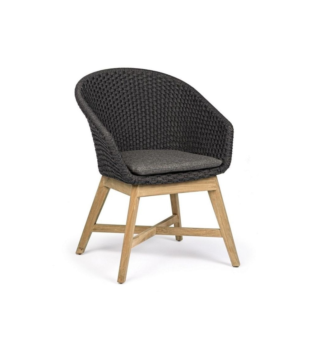 Coachella outdoor chair BIZZOTTO – teak and rope