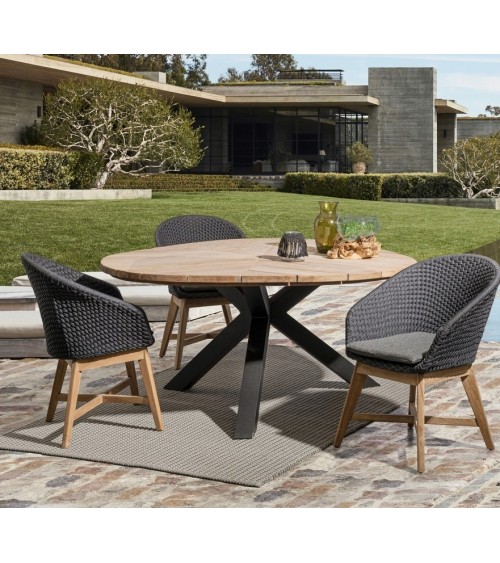 Coachella outdoor chair BIZZOTTO – teak and rope