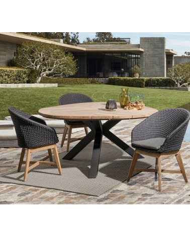 Coachella outdoor chair BIZZOTTO – teak and rope