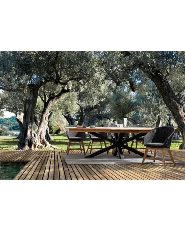 Coachella outdoor chair BIZZOTTO – teak and rope