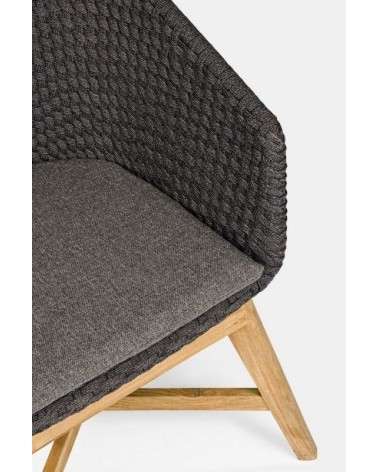 Coachella outdoor chair BIZZOTTO – teak and rope