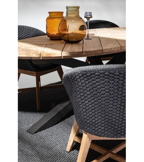 Coachella outdoor chair BIZZOTTO – teak and rope