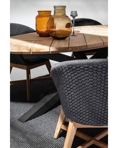 Coachella outdoor chair BIZZOTTO – teak and rope