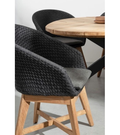 Coachella outdoor chair BIZZOTTO – teak and rope