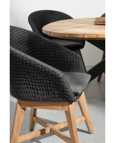 Coachella outdoor chair BIZZOTTO – teak and rope