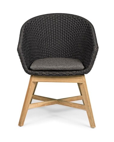 Coachella outdoor chair BIZZOTTO – teak and rope