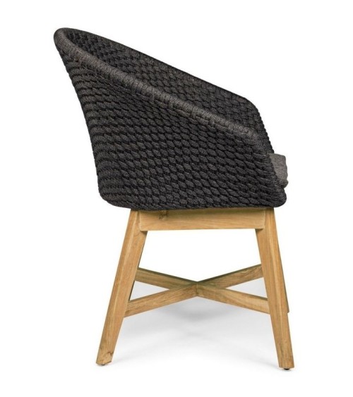 Coachella outdoor chair BIZZOTTO – teak and rope