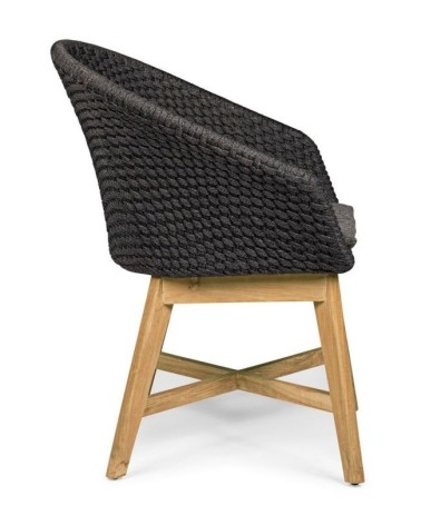 Outdoor-Stuhl Coachella BIZZOTTO – Teak & Seil
