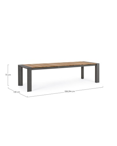 Ausziehbarer Outdoor-Tisch Cameron 228–294×100 BIZZOTTO