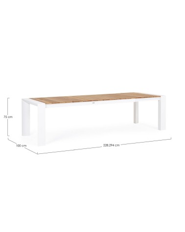 Ausziehbarer Outdoor-Tisch Cameron 228–294×100 BIZZOTTO