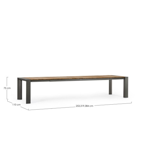 Tavolo Cameron 253–319–384×110 outdoor BIZZOTTO | BHOME by Arredi Barbàra