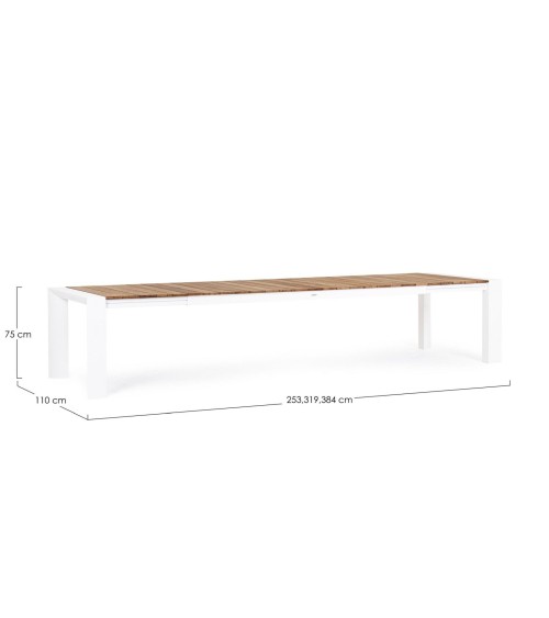Tavolo Cameron 253–319–384×110 outdoor BIZZOTTO | BHOME by Arredi Barbàra