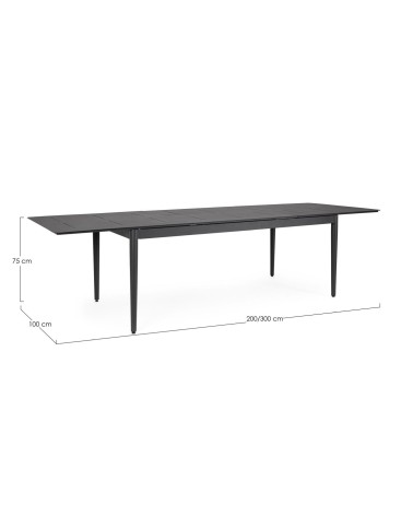 Table “Nebula” 200/300×100 outdoor – BIZZOTTO