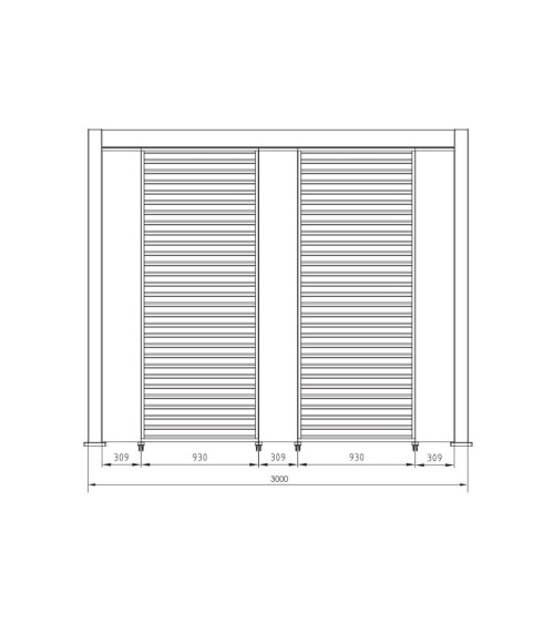 Pergola OCEAN 400x300 outdoor BIZZOTTO | BHOME